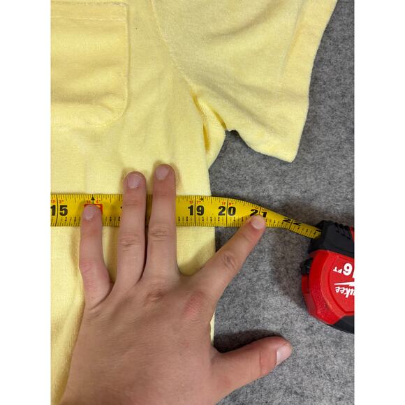 YLLW The Label Button Up Shirt Womens XL Yellow Crush It Today Short Sleeve NWT - Picture 6 of 9